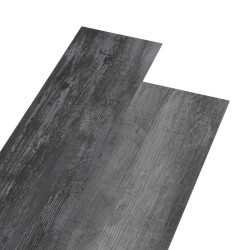 Dalles de plancher PVC 4,46 m² 3 mm autoadhésif gris brillant 