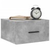 Table de chevet murale gris béton 35x35x20 cm 