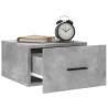Table de chevet murale gris béton 35x35x20 cm 