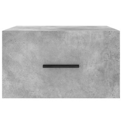 Table de chevet murale gris béton 35x35x20 cm 