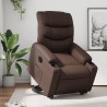 Fauteuil inclinable électrique marron similicuir 