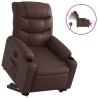 Fauteuil inclinable électrique marron similicuir 