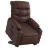 Fauteuil inclinable électrique marron similicuir 