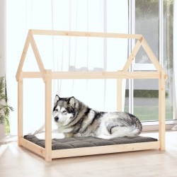 Lit pour chien 111x80x100 cm Bois de pin solide 