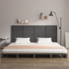 Tête de lit murale Gris 156x3x91,5 cm Bois massif de pin 