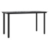 Ensemble à manger de jardin coussins 5pcs Noir Résine tressée 