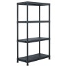 Étagères de rangement 2 pcs Noir 60x30x138 cm Plastique 