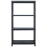 Étagères de rangement 2 pcs Noir 60x30x138 cm Plastique 