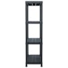 Étagères de rangement 2 pcs Noir 60x30x138 cm Plastique 