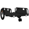 Remorque de vélo noir tissu oxford et fer 