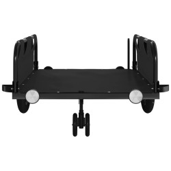 Remorque de vélo noir tissu oxford et fer 