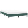 Cadre de lit sans matelas vert foncé 140x210 cm velours 