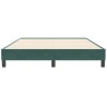 Cadre de lit sans matelas vert foncé 140x210 cm velours 