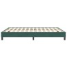 Cadre de lit sans matelas vert foncé 140x210 cm velours 