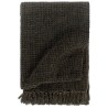 Couverture en coton 125 x 150 cm Anthracite/Marron 
