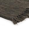Couverture en coton 125 x 150 cm Anthracite/Marron 
