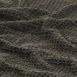 Couverture en coton 125 x 150 cm Anthracite/Marron 