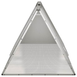 Cage pour lapin Gris 201,5x80,5x71 cm Acier galvanisé 