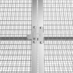 Cage pour lapin Gris 201,5x80,5x71 cm Acier galvanisé 