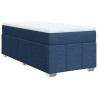 Sommier à lattes de lit avec matelas Bleu 100x200 cm Tissu 