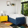 Sommier à lattes de lit avec matelas Bleu 100x200 cm Tissu 