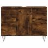 Armoire salle de bain chêne fumé 80x33x60cm bois d'ingénierie 