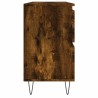 Armoire salle de bain chêne fumé 80x33x60cm bois d'ingénierie 