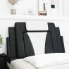 Coussin de tête de lit noir et blanc 80 cm similicuir 