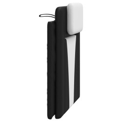 Coussin de tête de lit noir et blanc 80 cm similicuir 