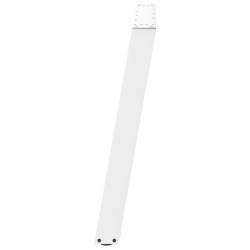 Pieds de table à manger en U 2 pièces Blanc 100 x (72-73) cm Acier 