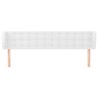 Tête de lit avec oreilles Blanc 163x23x78/88 cm Similicuir 