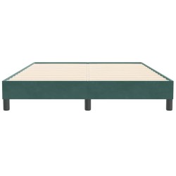 Sommier à lattes de lit sans matelas vert foncé 140x210 cm 