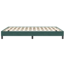 Sommier à lattes de lit sans matelas vert foncé 140x210 cm 