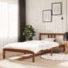 Cadre de lit sans matelas marron miel bois massif 100x200 cm 