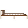 Cadre de lit sans matelas marron miel bois massif 100x200 cm 