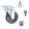 16 pcs Roulettes pivotantes 75 mm 