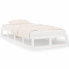 Cadre de lit sans matelas blanc 100x200 cm bois massif 
