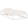 Cadre de lit sans matelas blanc 100x200 cm bois massif 