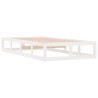 Cadre de lit sans matelas blanc 100x200 cm bois massif 