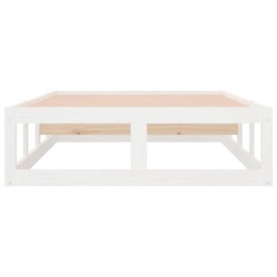 Cadre de lit sans matelas blanc 100x200 cm bois massif 