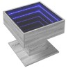 Table basse avec LED sonoma gris 50x50x45 cm bois d'ingénierie 