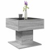 Table basse avec LED sonoma gris 50x50x45 cm bois d'ingénierie 
