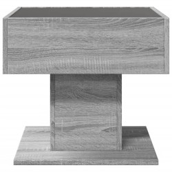 Table basse avec LED sonoma gris 50x50x45 cm bois d'ingénierie 