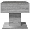 Table basse avec LED sonoma gris 50x50x45 cm bois d'ingénierie 