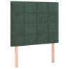 Tête de lit à LED Vert foncé 100x5x118/128 cm Velours 