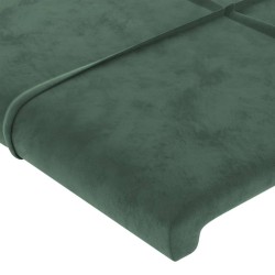 Tête de lit à LED Vert foncé 100x5x118/128 cm Velours 