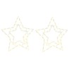 Lumières de Noël silhouette d'étoile 2 pcs 50 LED blanc chaud 