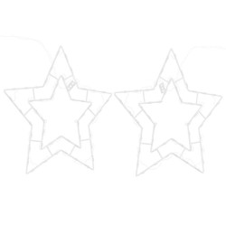 Lumières de Noël silhouette d'étoile 2 pcs 50 LED blanc chaud 