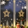 Lumières de Noël silhouette d'étoile 2 pcs 50 LED blanc chaud 