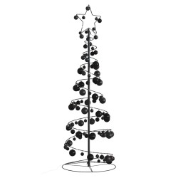 Sapin de Noël à LED avec boules 100 LED blanc chaud 150 cm 